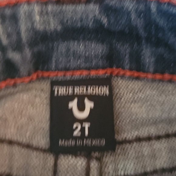 2T True Religion cut-off jean shorts Pebble wash - Picture 4 of 4